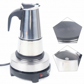 More about 200ml Espressokanne Espressokocher Elektrisch Kaffeekocher Mokkakanne aus Edelstahl Kaffeebereiter mit Elektroherd