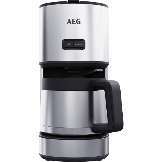 AEG CM4-1-6ST Kaffeemaschine / 1,25 l Thermokanne / 10 Tassen / Geschmack/Aroma wählbar / Anti-Tropf Ventil / entnehmbarer Filte