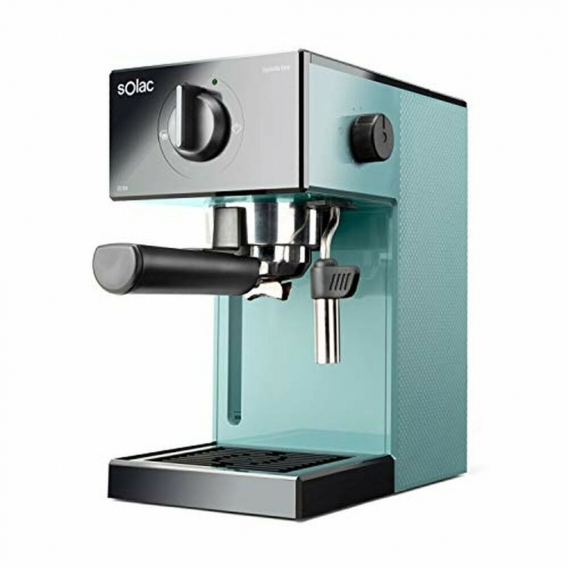 Solac Squissita Easy Blue, Espressomaschine, 1,5 l, Kaffeepad, Gemahlener Kaffee, 1050 W, Blau