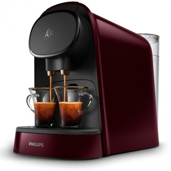 PHILIPS L'or Barista LM8012 / 80 Red Velour Doppel-Espresso-Kapsel-Kaffeemaschine + 9 Kapseln