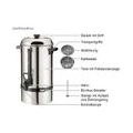 Gastro Kaffeemaschine Kaffeebereiter, 6 Liter, 1500 W, Rundfilter Kaffeeautomat