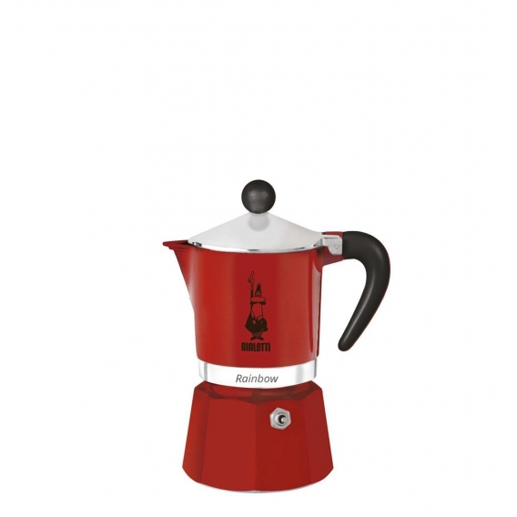 Bialetti Rainbow, 0,06 l, Aluminium, Thermoplast, Rot, 140 mm, 6,2 cm