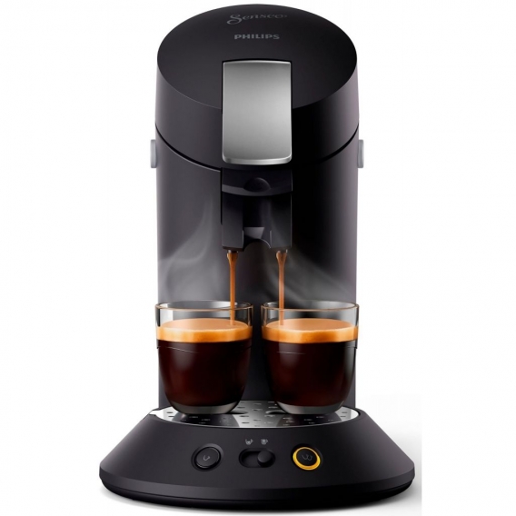 Philips Senseo CSA220/69 Original Plus Premium - Kaffeepadmaschine - matt schwarz/metall