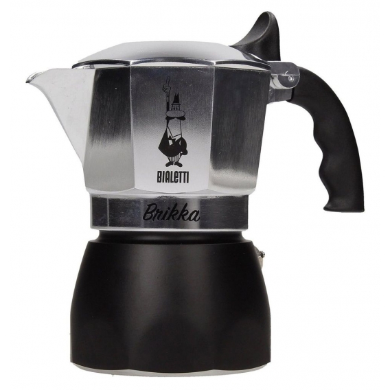 BIALETTI Espressokocher New Brikka Gr. 2 Tassen, Crema-Ventil