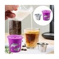Kaffeepad aus Edelstahl, Ersatz für Kaffeemaschinenzubehör, nachfüllbarer Kaffeekapselfilter, für Büro, Küche, Café, Bar Farbe S