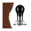 Edelstahl Kaffeestampfer 58,5 mm verstellbare Espressopresse für Cafe Barista Family Farbe Schwarz