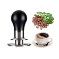 Edelstahl Kaffeestampfer 58,5 mm verstellbare Espressopresse für Cafe Barista Family Farbe Schwarz