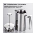 350ml/800ml/1000ml French Press Kaffeemaschine Edelstahl doppelwandig isolierte Kaffeemaschine Topf