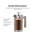 350ml/800ml/1000ml French Press Kaffeemaschine Edelstahl doppelwandig isolierte Kaffeemaschine Topf