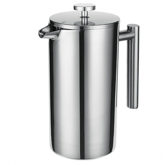 French Press 304 Edelstahl Thermokaffeemaschine Teebereiter 800 ml 3 Filter Verbrue hungsschutzgriff Rostfreie Kaffeepresse