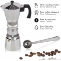 Milu Espressokocher (No Induktion) | 2, 3, 6, 9 Tassen | Aluminium Mokkakanne, Espressokanne, Espresso Maker Set inkl. Untersetz