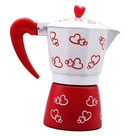 More about 3 6 Tasse Moka Herd Espresso Kaffeemaschine Topf Latte Red Heart Print Größe 3 Tasse