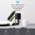 LAVIDA One-Touch elektrische Kaffeemuehle Glas Mini-Kaffeemaschine Maschine mit 5 Ebenen / Keramik Mahlkern / 18000 U / min / 16