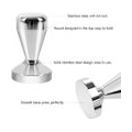 Edelstahl Kaffee Stempel Tamper 51mm Flat Base Grip Griff Bean Barista Espresso Tamper Druck Küchen Zubehör