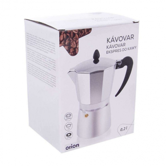 ORION Espressokocher Espressokanne Kaffeebereiter aus Aluminium 0,2l