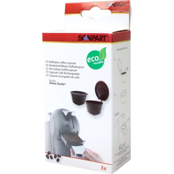 Scanpart - Coffeeduck Nachfüllbar cups für Dolce Gusto Maschinen - 3 Stück