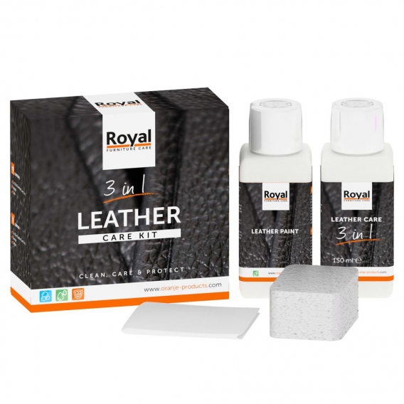 4er Set Lederpflege- und Reinigungsset LEATHER CARE KIT von ORANJE