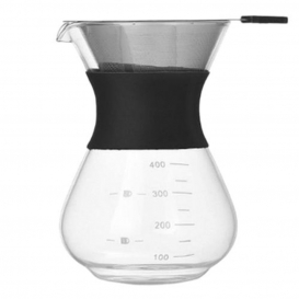 More about Clear Pour Over Kaffeemaschine Doppelschicht-Edelstahl-Filterkaffeezubehör Kegelfilter Glaskaraffe Kaffeetropfer für die Küche z