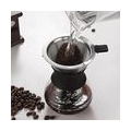 Clear Pour Over Kaffeemaschine Doppelschicht-Edelstahl-Filterkaffeezubehör Kegelfilter Glaskaraffe Kaffeetropfer für die Küche z