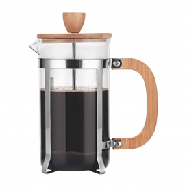 More about 20oz French Press Kaffeemaschine mit Holzgriff High-Density Filter Hitzebestaendige Borosilikatglas Teekanne Kaffeepresse