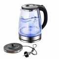 Glas-Wasserkocher Akku-Glas-Wasserkocher Elektrische Thermoskanne Flaschenbecher Automatischer Krugkessel mit LED-Beleuchtung, E