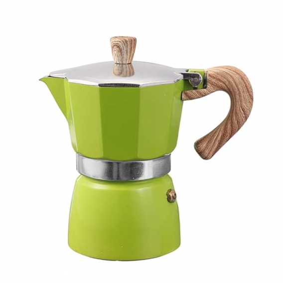 Aluminium Espresso-Kaffeemaschine nach italienischer Art Perkolator Herdplatte Kesselgrš¹n 150 ml 355,32 g