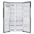 LG Side by Side Kühlschrank GSL 360 ICEZ, mit Festwasseranschluss, 179 cm hoch, 91,2 cm breit, Graphite,