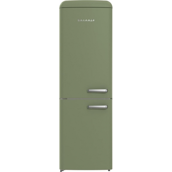 Gorenje ONRK619DOL-L  Retro Kühl-/Gefrierkombination NoFrost, Invertertechnologie, Türanschlag links, oliv