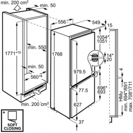 More about AEG Einbau-Kühl-Gefrierkombination, 178 cm, 245 l, CustomFlex – flexibles Türablagesystem, NoFrost, Festtür SCE818E5TC