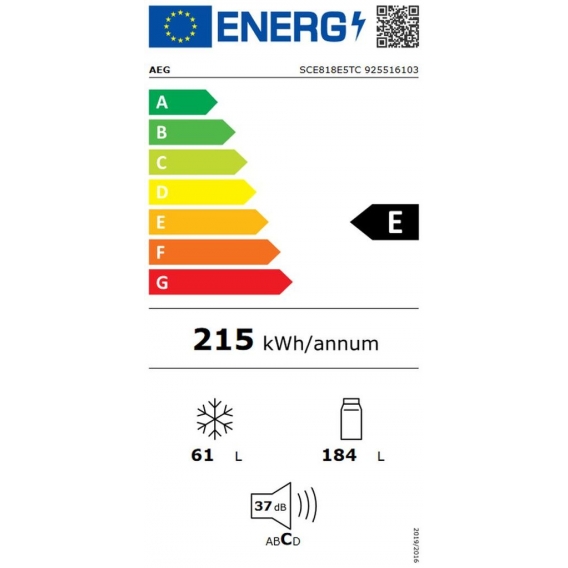 AEG Einbau-Kühl-Gefrierkombination, 178 cm, 245 l, CustomFlex – flexibles Türablagesystem, NoFrost, Festtür SCE818E5TC