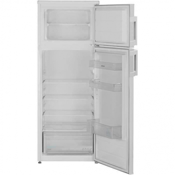 SHARP 2-türiger Kühlschrank, 213 l, weiß