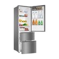 HAIER R3DF512DHJ - Mehrtüriger Kühlschrank - 330 l (233 + 97) - Belüftete Kälte - A + - L59,5 x H190,5 cm - Silber