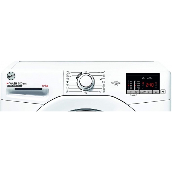 Hoover H-WASH 300 H3W4 4102DE/1-S Waschmaschine / 10 kg / 1400 U/Min / Smarte Bedienung mit NFC-Technologie / Symbolblende / min