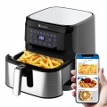 Proscenic T21 Heißluftfritteuse Fritteuse 1,700W XXL 5,5L Fassungsvermögen Touch-Display APP mit Rezepten & Alexa 80-205℃ Ohne Ö