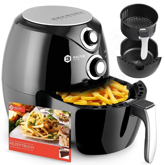 BALTER Heißluft Fritteuse Heißluftfriteuse Friteuse Heissluft Fritteuse 3,6L