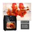 KESSER® XXL Airfryer 9in1 Heißluftfritteuse Fritteuse Drehgrill Mikrowellen Rezeptheft Grillspieß 1800 Watt fettfrei grillen 8 P