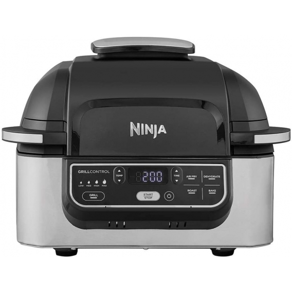 Ninja Foodi Grill & Luftfritteuse [AG301EU] 4 Portionen, Keramik-Antihaftbeschichtung, Schwarz