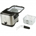 Mesko Home MS 4910, Fritteuse, 1,5 l, Eins/Eine(r), Schwarz, Satinierter Stahl, Drehregler, Eigenständig