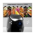 Stillstern Heißluftfritteuse 3,5L mit Digitalem LED-Touchscreen, 7 Programmen, 40 Rezepte auf Deutsch, Brotbackkorb, Shake-Funkt