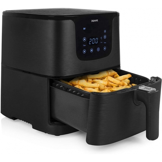 Nova XXL Heißluftfritteuse 5,5 Liter, Heissluft Fritteusen 7 vorprogrammierte Einstellungen, Digitalem Touchscreen, 1700 Watt, F