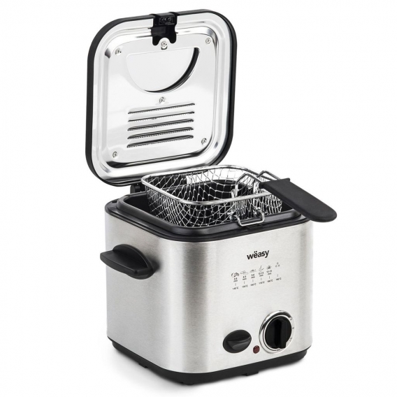 WEASY TB600 Edelstahl Fritteuse und Fondue Kombination 1,2 L 840 W