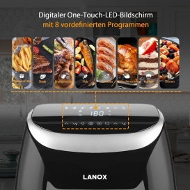 More about LANOX Heißluftfritteuse LA-605A, 2000 W, 11L Heissluftfritteuse Heißluft-Backofen mit Digitalem LED-Touchscreen Air fryer, 3.5L 