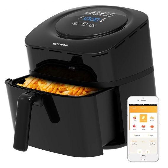 BlitzWolf Smart Air Fryer 6L APP Control Air Fryer Gesunder Frittierkocher 1800W