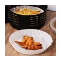 100 Stk Weiß Air Fryer Liner, Einweg Pergament Dampfer Papiere Matten Fritteuse Backpapier