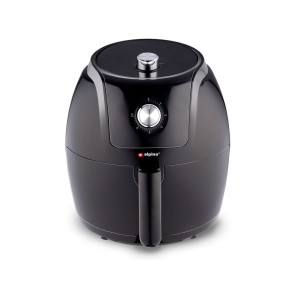 alpina Heißluftfritteuse - 5 Liter - 230V - Airfryer - Automatische Abschaltung - Huhn, Gemüse, Brot, Muffin - 7-8 Personen