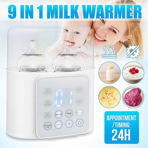 Multifunktionaler Babyflaschenwärmer, automatischer intelligenter Thermostat, Babyflasche, Heißmilch-Schnellsterilisation und 22