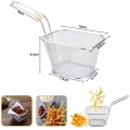 AcserGery 8 PCS Edelstahl Pommes Frites Korb Kleiner individueller Pommes Frites Präsentationskorb Professioneller rechteckiger 