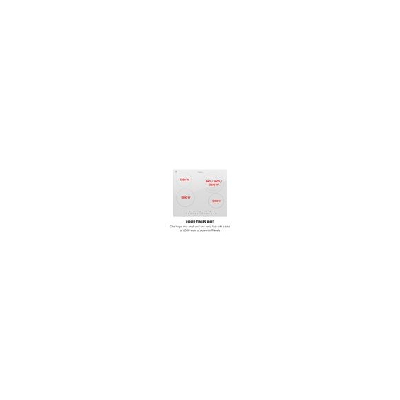 Klarstein Virtuosa 4  Glaskeramik-Kochfeld , Autark , 59 cm , 4 Zonen: 6500 Watt , Zweifach-Zone , 4 Kochzonen , 9 Stufen , Time