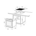 Exquisit EHE 156-2.1 U-Set Einbau-Herd Glaskeramikkochfeld | Ober-/Unterhitze | Inox