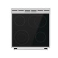 Gorenje ECS6350WPA Elektroherd, Weiß, 71 l Volumen, 60 cm Breite, Energieklasse A, Ober-/Unterhitze + Umluft, 4 Kochfelder, Selb